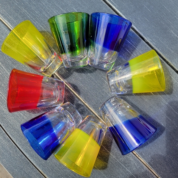 Pier 1 Other - 2 Sets of Pier One Multi-Color Shot / Tasting Glasses ~ (No Spoons!)~FINAL PRICE